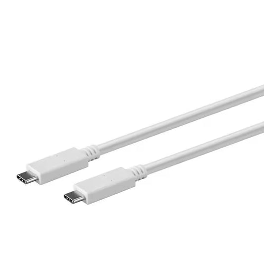 13 Ft. White Cables and Adapters USB Type C to Type C 2.0 Cable - 480 Mbps, 3 Amp, 30/26AWG