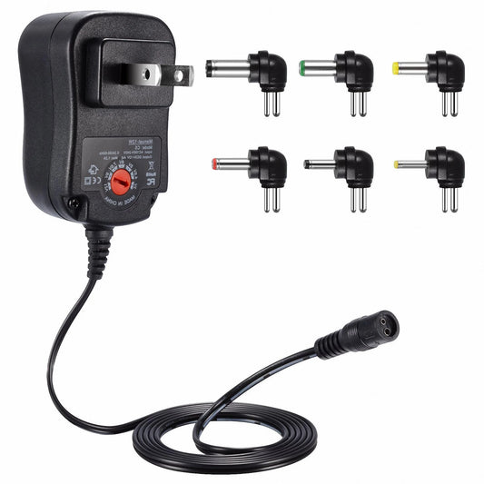 12W Universal Charger AC/DC Adapter Switching Power Supply with 6 Selectable Adapter Plugs (Can'T Work with Laptop)