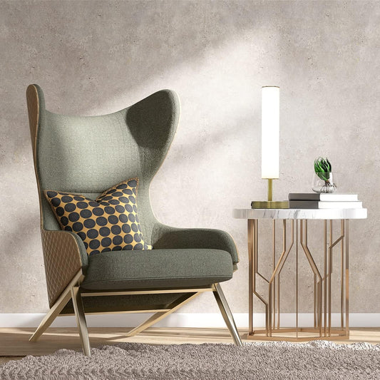 O’Bright Dimmable LED Cylinder Table Lamp with USB Charging Port, 3 Color Temperatures, Modern, Minimal, Night Lamp, Desk Lamp for Living Room, Bedroom, Home Office, Antique Brass