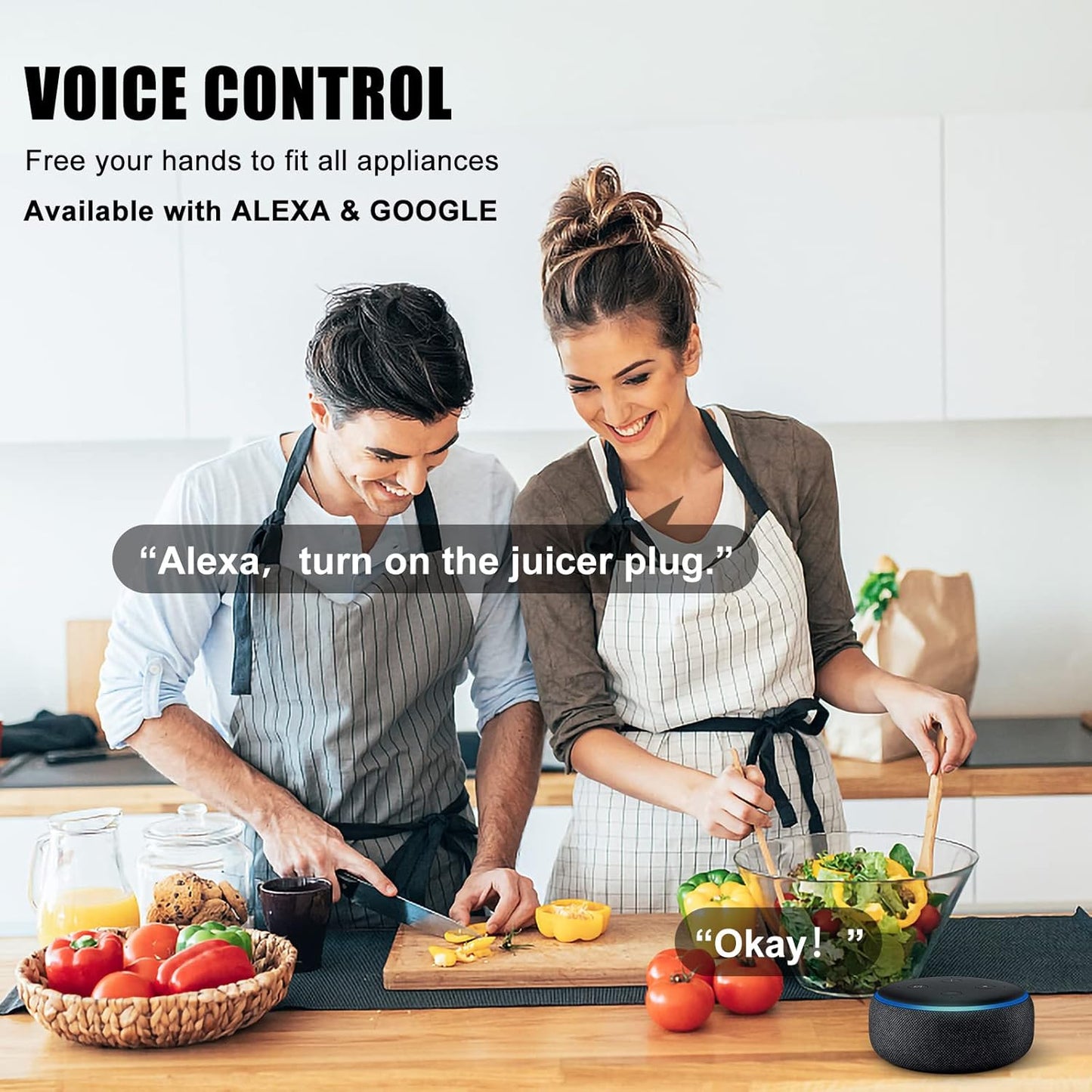 Smart Plug Mini Wifi Outlet with APP Control & Timer Function, Smart Plugs Work with Alexa & Google Assitant, 15A Smart Socket No Hub Required, ETL & FCC Certified(2.4Ghz Only, 2 Pack